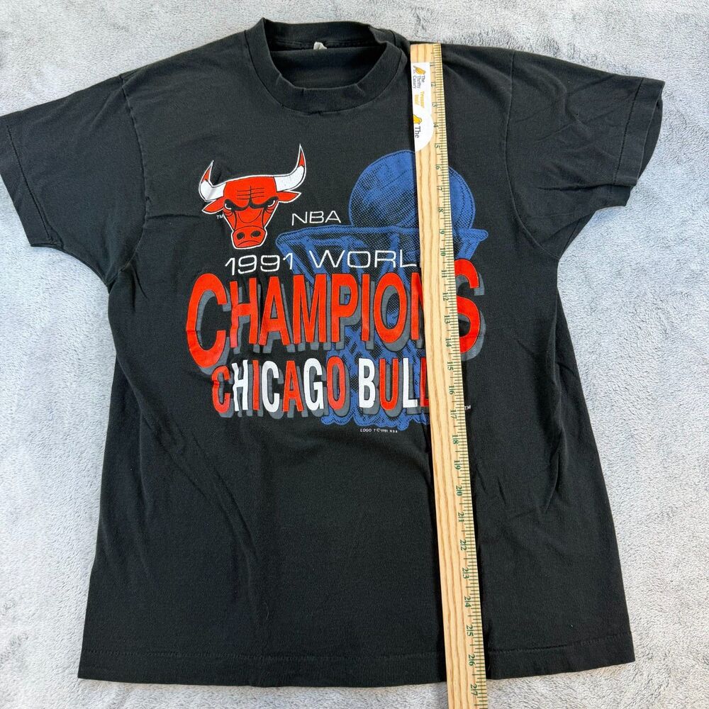 Chicago Bulls Screen Stars T-Shirt Men XL 1991 NBA World Champion Vintage Single - Picture 7 of 12